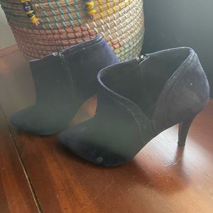 Blue Suede Booties BCBG size 9-9.5